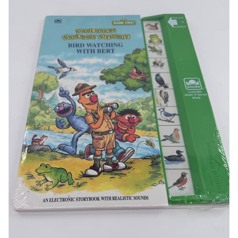 Golden Sound Talking Sesame Street Vintage Story Bird Watching Bert Kids New